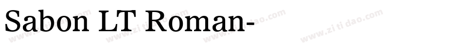 Sabon LT Roman字体转换